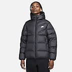 Nike Men s Storm Fit Windrunner Primaloft Hooded Jacket in Black Sail